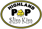 The logo of Highland Pop - makers of Slim Kim popcorn